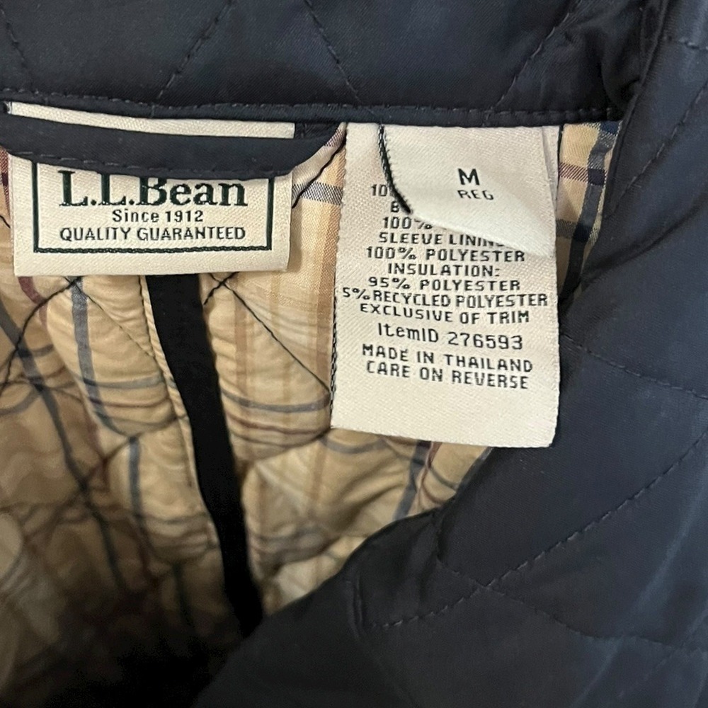 L.L. BEAN Women's Vintage Long, Navy, Quilted Insulated Field Jacket | EUC - Picture 7 of 7